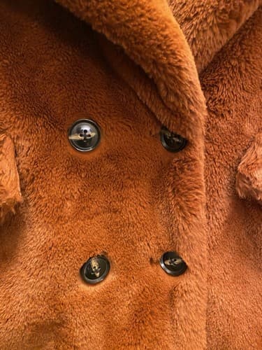 Ophelia Roe Faux Fur Jacket Coat Burnt Orange Fluffy Soft Womens Small - Thumbnail 3