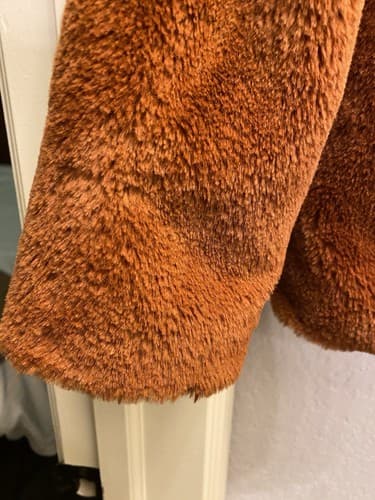 Ophelia Roe Faux Fur Jacket Coat Burnt Orange Fluffy Soft Womens Small - Thumbnail 8