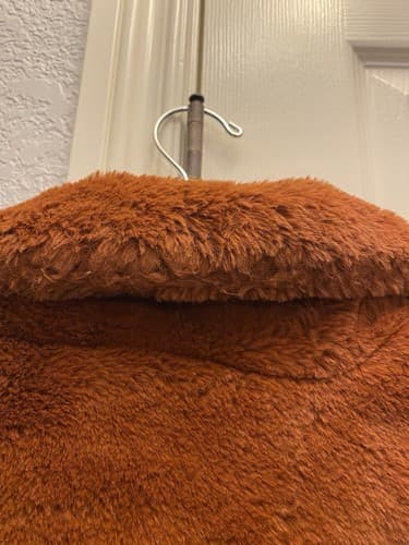 Ophelia Roe Faux Fur Jacket Coat Burnt Orange Fluffy Soft Womens Small - Thumbnail 9