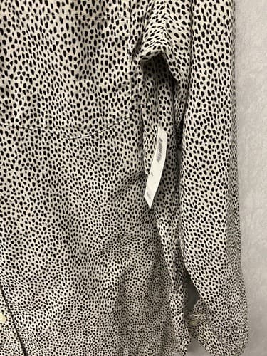 Old Navy Women's Top Button Large Tunic Shirt Cheetah Leopard Collar Blouse NWT - Thumbnail 4