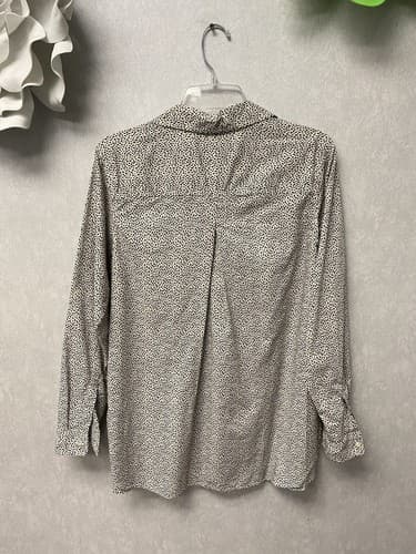 Old Navy Women's Top Button Large Tunic Shirt Cheetah Leopard Collar Blouse NWT - Thumbnail 5