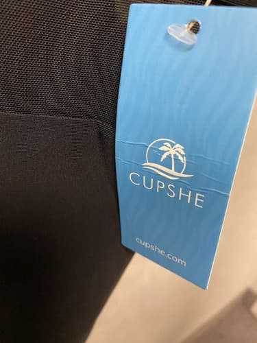 Cupshe Bathing Suit Plus Women 2X Black Ruffle Sleeve Mesh Panel One Piece Swim - Thumbnail 8