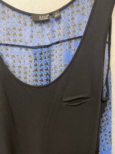 Ana Blue And Black Tank Size XL - Thumbnail 2