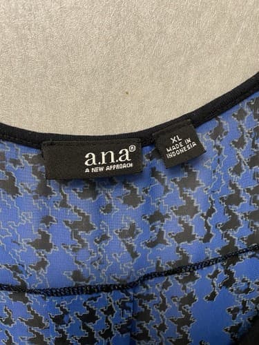 Ana Blue And Black Tank Size XL - Thumbnail 3