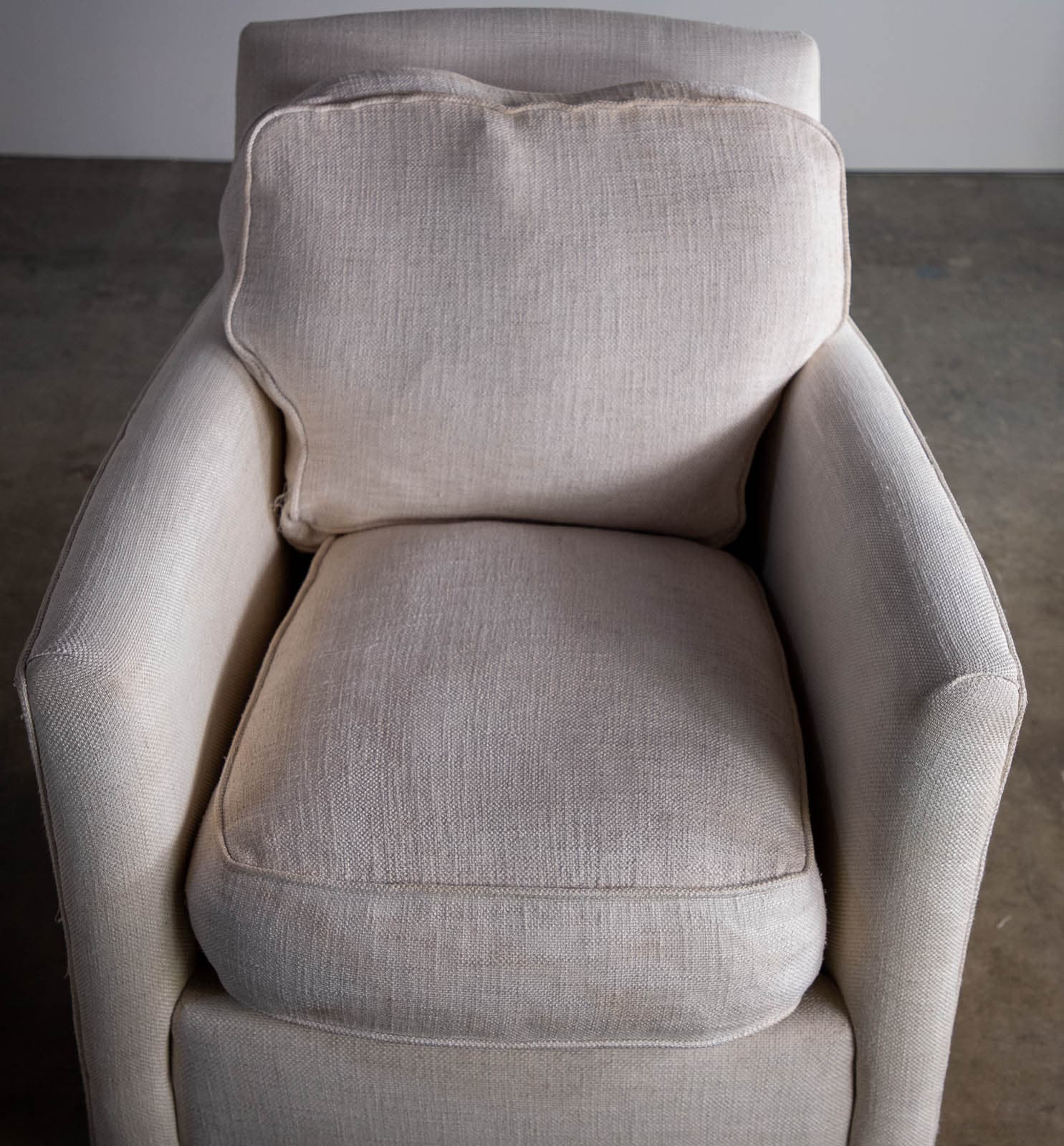 Crate & Barrel Upholstered Swivel Chairs (Set of 2) - Thumbnail 5