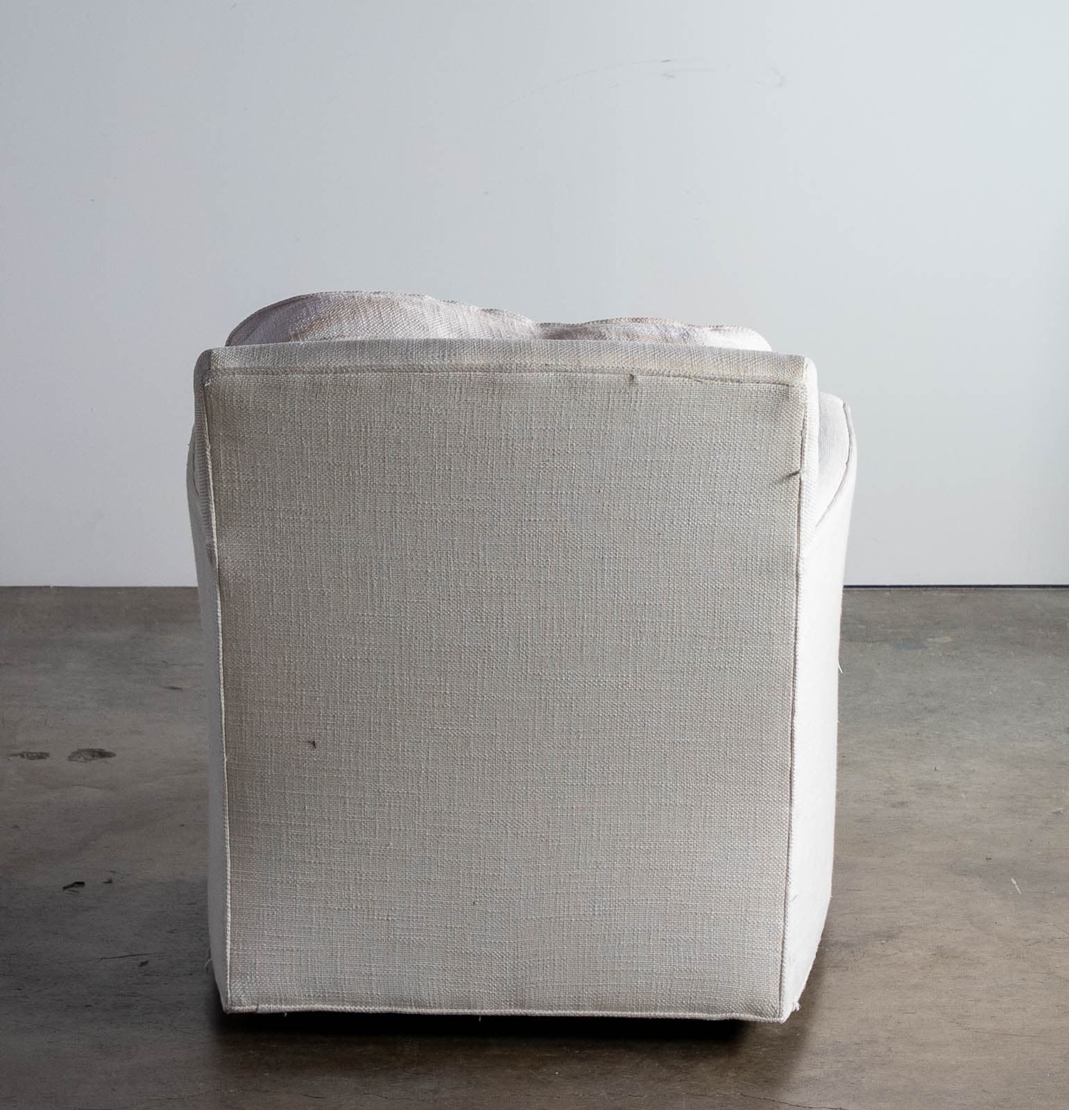 Crate & Barrel Upholstered Swivel Chairs (Set of 2) - Thumbnail 4