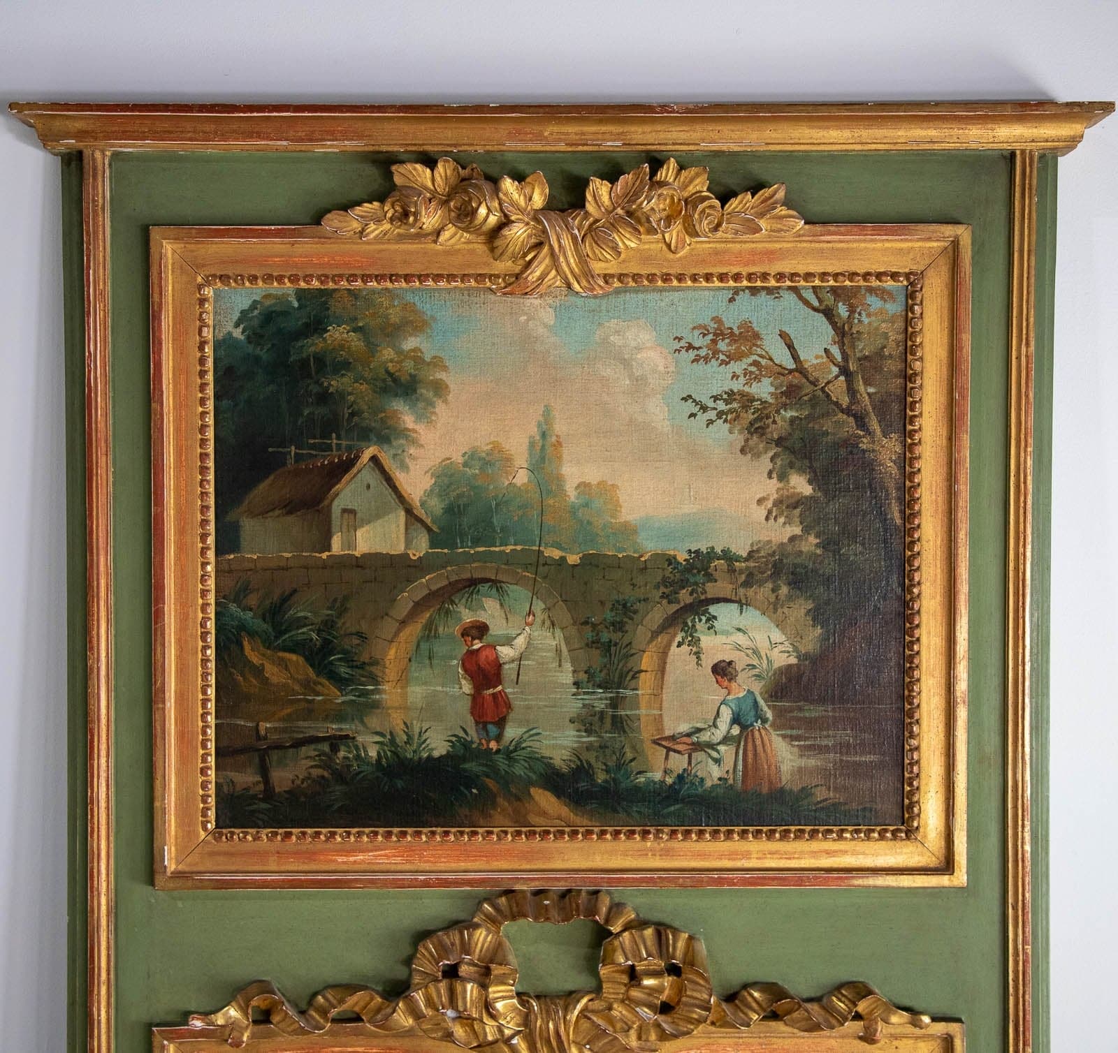 French Trumeau Wall Mirror - Thumbnail 4