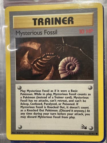 PokÃ©mon TCG Mysterious Fossil Fossil 62/62 Regular Unlimited Common - Thumbnail 5