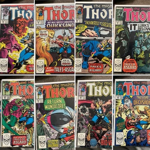 Thor 1st series #401 - 408 (1989-90 Marvel) Lot Of 8 - 1 KEY ISSUE - Image 1