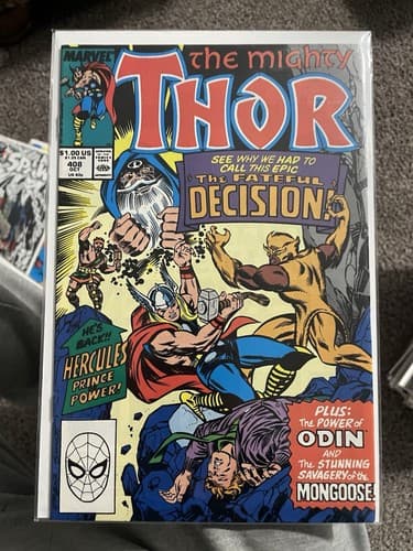 Thor 1st series #401 - 408 (1989-90 Marvel) Lot Of 8 - 1 KEY ISSUE - Thumbnail 9