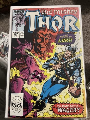 Thor 1st series #401 - 408 (1989-90 Marvel) Lot Of 8 - 1 KEY ISSUE - Thumbnail 2