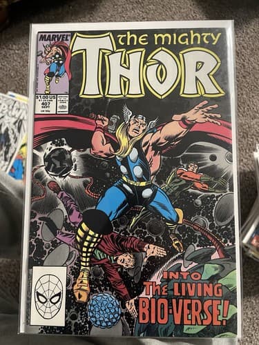 Thor 1st series #401 - 408 (1989-90 Marvel) Lot Of 8 - 1 KEY ISSUE - Thumbnail 8