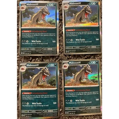 Mabosstiff Paldean Fates Pokemon #63/90 Rare - Image 1