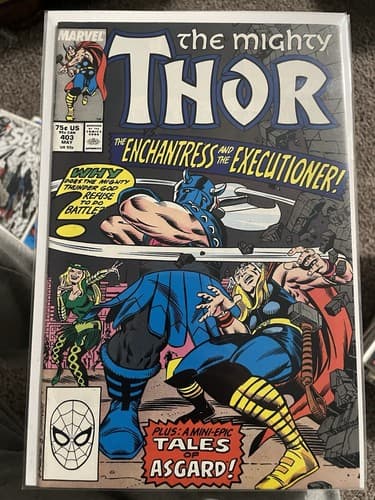 Thor 1st series #401 - 408 (1989-90 Marvel) Lot Of 8 - 1 KEY ISSUE - Thumbnail 4