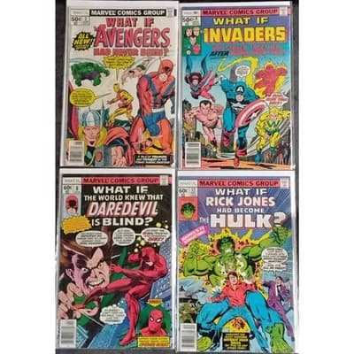 What if...? #3, 4, 8, 12 (1977 Marvel) Key Issue Lot Of 4 Daredevil Hulk - Image 1