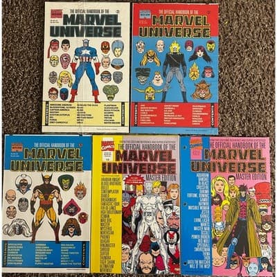 Official Handbook To The Marvel Universe Master Edition (1990 Marvel) Lot of 5 - Image 1