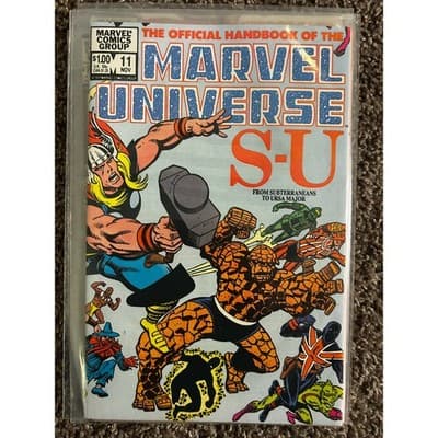 Official Handbook of the Marvel Universe #10,11,12,13,14 (1983 Marvel) Lot 5 - Thumbnail 4