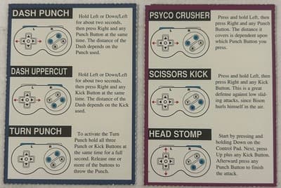 Lot of 11 Street Fighter II Turbo Trading Cards 1993 Nintendo - Thumbnail 2