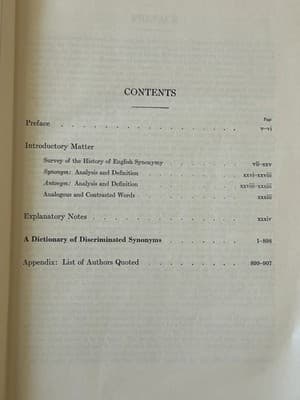 1951 Edition Of Websterâs Dictionary Of Synonyms By G. & C. Merriam Co.. - Thumbnail 5