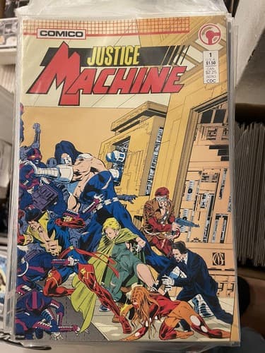 Lot Of 11 Justice Machine #1 - 11 (1987 Comico) - Thumbnail 2