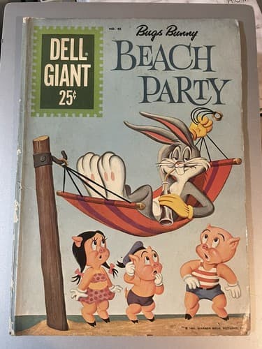 Dell Giant Bugs Bunny Beach Party #46 (1961 Dell Comics) Looney Tunes - Image 1