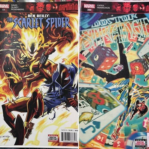 Lot Of 2 DAMNATION Crossover Doctor Strange #388 & Scarlet Spider #17 (2018) - Image 1