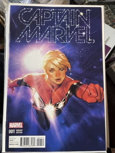 Captain Marvel #1 (2016 Marvel) 1:25 Adam Hughes Variant - Image 1