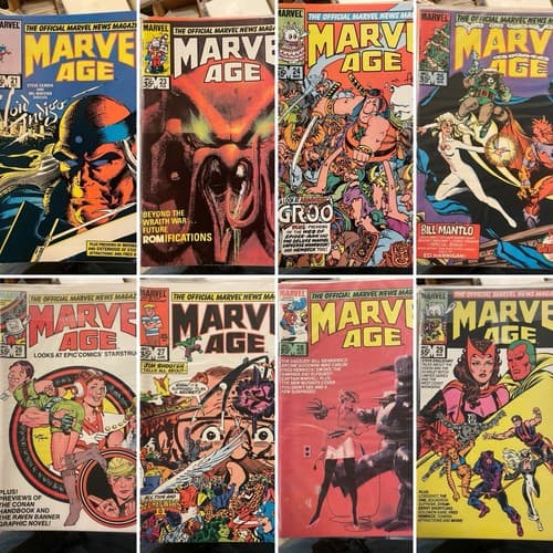 Lot Of 8 Marvel Age #21, 23, 24, 25, 26, 27, 28, 29 (1984 Marvel) 1 KEY ISSUE - Image 1