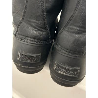 London Fog Collection Menâs Black Waterproof Seth Duck Boots Size 11 - Thumbnail 6