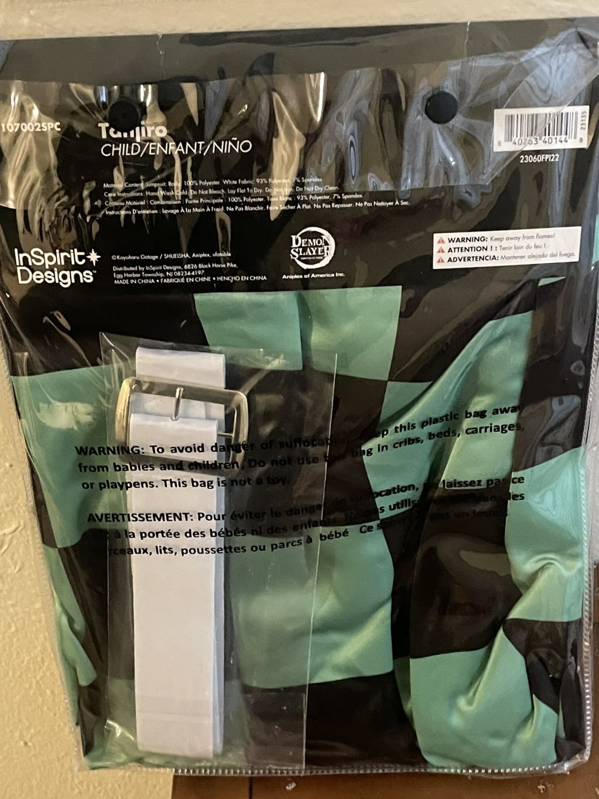 Demon Slayer Tanjiro Child Halloween Costume Small 4-6 #4023 - Thumbnail 2