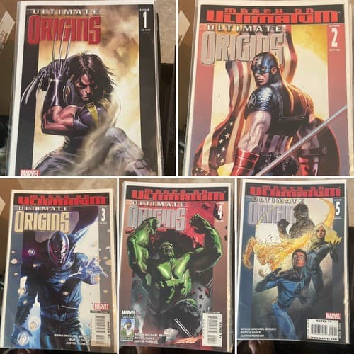 Ultimate Origins #1 - 5 (2008 Marvel) Complete Set Of 5 - Image 1