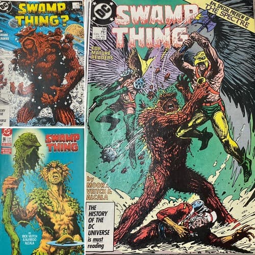 Lot Of 3 SWAMP THING #57, 58, 66 (1982 DC) Adam Strange Hawkman ALAN MOORE - Image 1