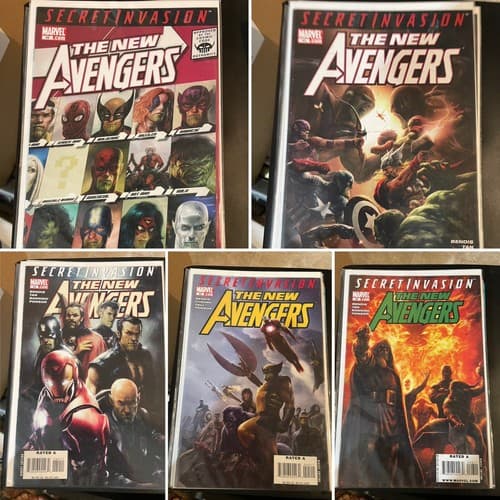 Lot Of 5 New Avengers 1st Series #42 - 46 (2005 Marvel) Secret Invasion - Image 1