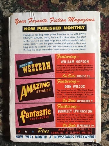 Amazing Stories Vol. 21 #10 (Oct 1947 Ziff-Davis) Pulp - Thumbnail 4