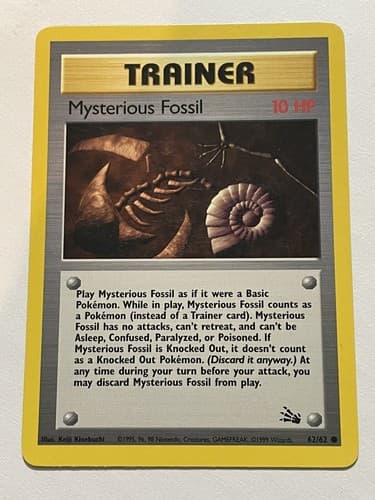 Trainer - Mysterious Fossil 62/62 - Fossil Set - PokÃ©mon Common - Unlimited LP - Image 1