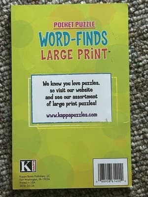 Lot Of 3 Word Find Puzzle Books Pocket Large, Medley, Large Print Kappa Books - Thumbnail 3