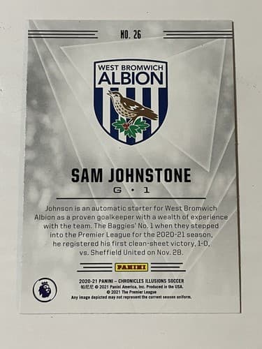 2020-21 Chronicles EPL SAM JOHNSTONE Illusions Rookie Bronze #26 - Thumbnail 2