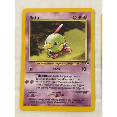Neo Genesis Vintage Pokemon TCG Lot of 8, 6 Common, 2 Uncommon - Thumbnail 2