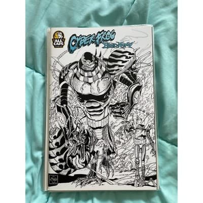 Cyberfrog: Bloodhoney #1C B&W Signed by Ethan Van Sciver (2019 All Caps Comics) - Image 1
