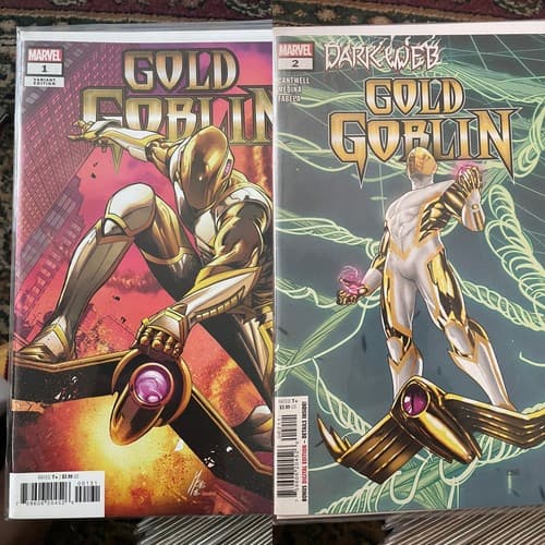 Lot Of 2 Gold Goblin #1 Chechetto Variant & 2 (2022 Marvel) - Image 1