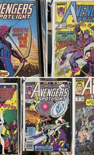 Lot Of 10 Avengers Spotlight #21-23, 27-29, 31-34 (1989 Marvel) Hawkeye Vision - Image 1