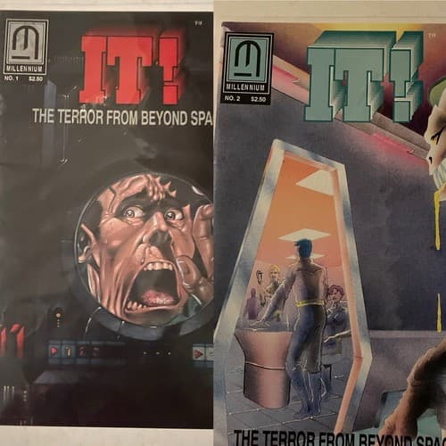 IT! THE TERROR FROM BEYOND SPACE #1 DIE-CUT COVER & 2 (1992 MILLENNIUM) Lot Of 2 - Image 1