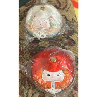 Japanese Hime Daruma dolls (Princess Daruma) Lot of 2 UNWRAPPED - Image 1