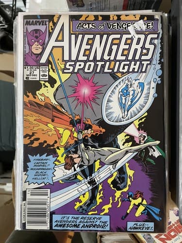 Lot Of 10 Avengers Spotlight #21-23, 27-29, 31-34 (1989 Marvel) Hawkeye Vision - Thumbnail 5