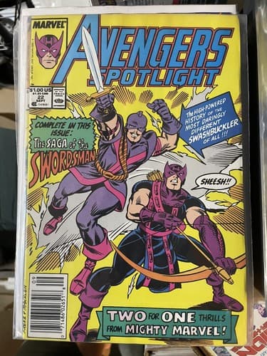 Lot Of 10 Avengers Spotlight #21-23, 27-29, 31-34 (1989 Marvel) Hawkeye Vision - Thumbnail 3