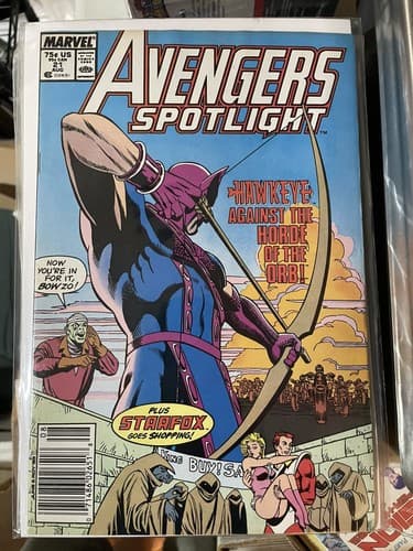 Lot Of 10 Avengers Spotlight #21-23, 27-29, 31-34 (1989 Marvel) Hawkeye Vision - Thumbnail 2
