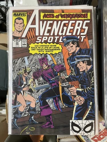 Lot Of 10 Avengers Spotlight #21-23, 27-29, 31-34 (1989 Marvel) Hawkeye Vision - Thumbnail 6