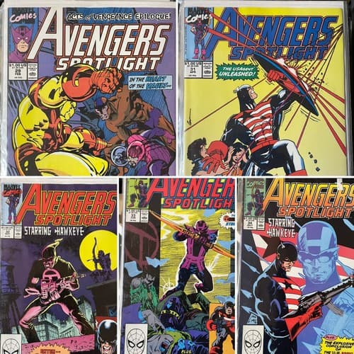 Lot Of 10 Avengers Spotlight #21-23, 27-29, 31-34 (1989 Marvel) Hawkeye Vision - Thumbnail 7