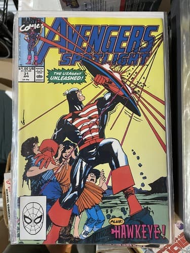 Lot Of 10 Avengers Spotlight #21-23, 27-29, 31-34 (1989 Marvel) Hawkeye Vision - Thumbnail 9