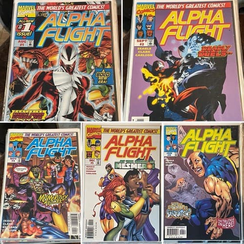Lot Of 10 Alpha Flight 2nd #1, 2, 4, 5, 6, 9, 10, 11, 17, 18 (1998 Marvel) 2 KEY - Image 1
